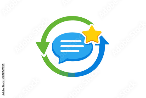 Feedback and communication loop icon