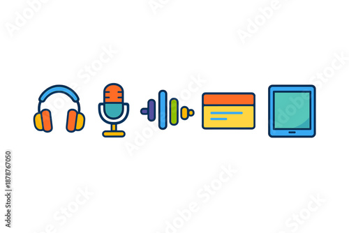 Digital icons for media and communication