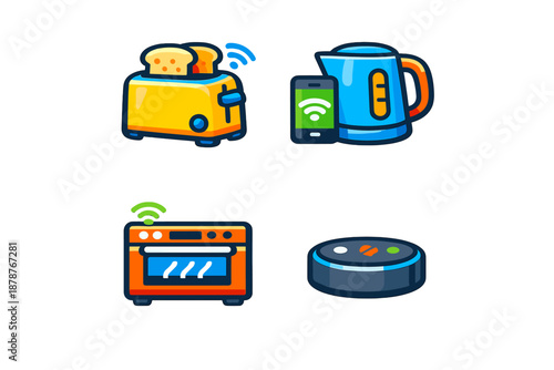 Smart Home Appliances Icons Set