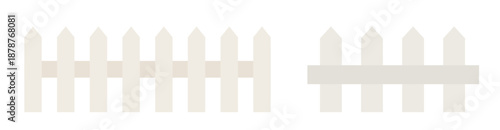 Simple Wooden Fence Border Flat Vector Set.
Wooden Fence Clipart Set Flat Vector Illustration.
Garden Fence and Picket Fence Clipart Collection.
Transparent background.