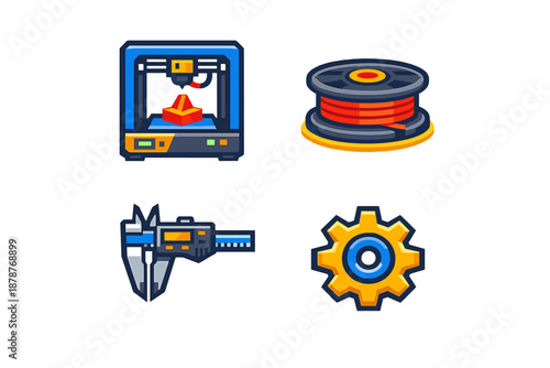 3D Printing Icon Set