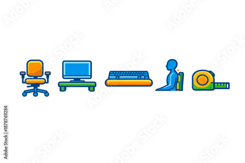 Ergonomic setup icons