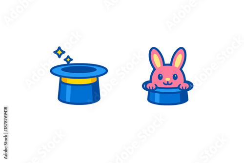 Magic Hat with a Rabbit Icon