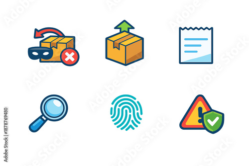 Security and Delivery Icons Set