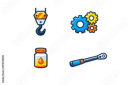 Industrial icons set