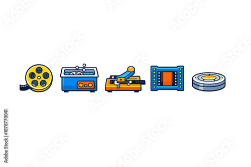 Retro Technology Icons Collection