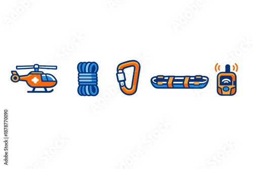 Emergency Rescue Equipment Icons