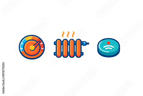 Home heating icons