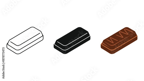 chocolate bar on white background