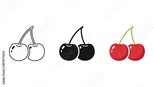 cherries on a white background