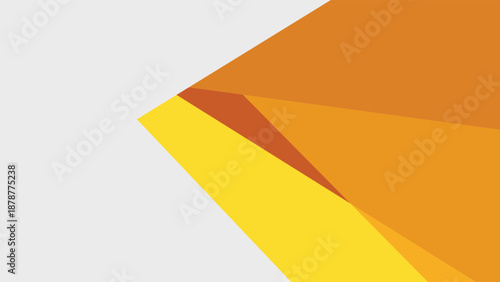 Abstract vector background illustration featuring a vibrant orange and yellow business banner design with 3d arrows and blank paper card templates for web wallpaper