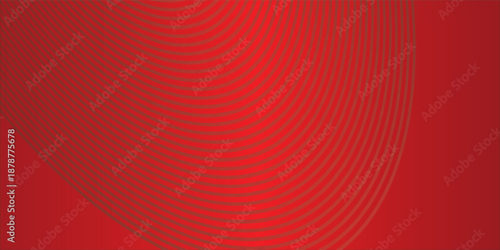 Obraz premium Dynamic red background featuring subtle concentric circle patterns, creating a modern and vibrant visual for various digital designs
