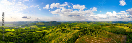 the forests and nature of the german rothaargebirge panorama