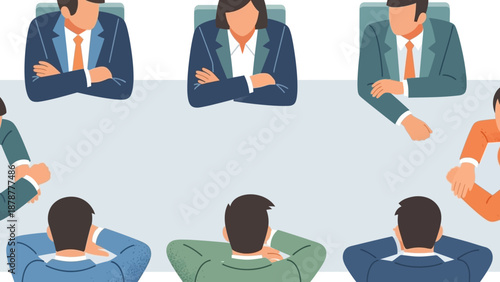 Business Professionals Engaged in a Meeting Around a Table