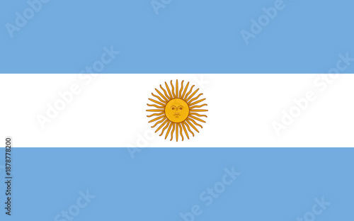 Argentina flag waving in the wind during a local event in Buenos Aires, Argentina