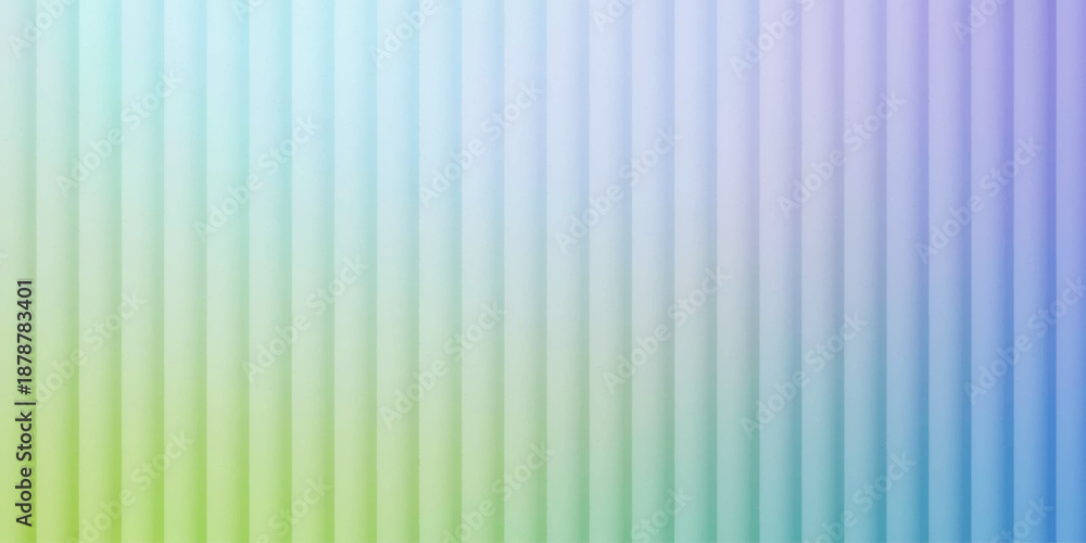 Obraz premium Futuristic Glass Distortion Gradient Background Featuring Texture, Vertical Wave Lines, Grain Effect, and Cool Neon Blurry Lighting. Glass, Abstract, Modern Backgrounds.