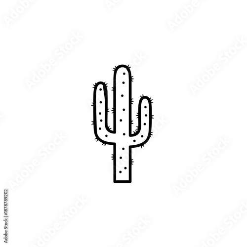 Cactus Silhouette: A simple yet striking illustration of a cactus against a minimalist backdrop.