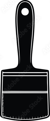 Classic painting brush silhouette icon, Home improvement artist equipment