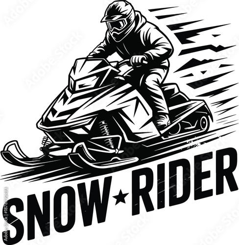Snowmobile Rider SVG  Snow Rider Vector Clipart