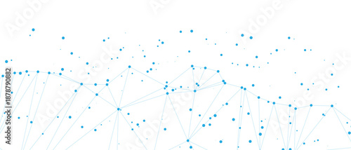 Interconnected network of blue dots