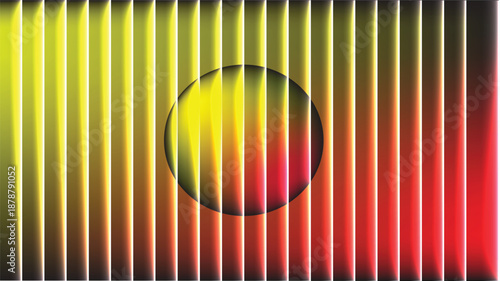 Abstract Optical Illusion: A vibrant and modern abstract composition, featuring a captivating optical illusion that plays with light and shadow. The design features vertical lines, blended colors.