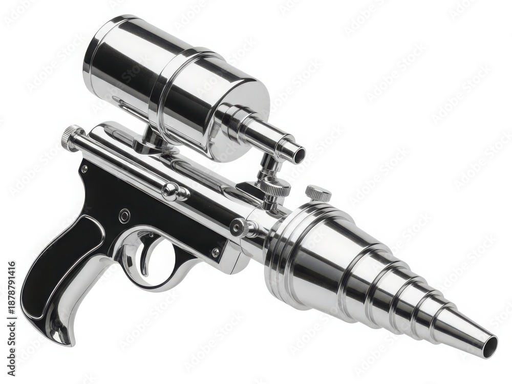 Naklejka premium Retro futuristic spray gun