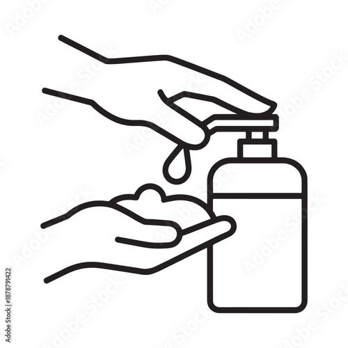 Hands dispensing and receiving hand sanitizer for hygiene and cleanliness