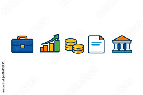 Business and Finance Icons Set