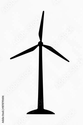 Clean wind turbine generator with rotating blades isolated on a white background provides sustainable renewable energy and alternative power technology for a green environment and industrial electrici