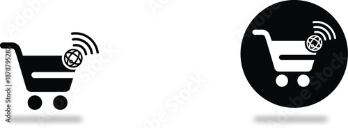 A , online, shopping, troli world, new, technology, amazing icons, new, commercial, use, icons