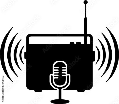 Wallpaper Mural retro radio icon Torontodigital.ca