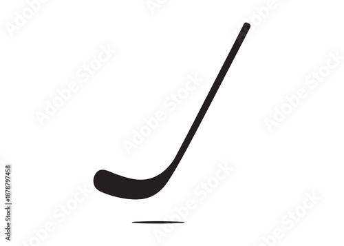 hockey stick logo silhouette and puck vector, hockey stick logo icon silhouette, ice hockey player silhouette vector, vector of black silhouette of hockey stick puck vector on white background