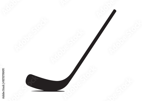 hockey stick logo silhouette and puck vector, hockey stick logo icon silhouette, ice hockey player silhouette vector, vector of black silhouette of hockey stick puck vector on white background