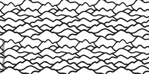 Seamless Handdrawn Mountain Pattern with Natural Calm Style
手描き風の山並みが織りなすシームレス自然パターン