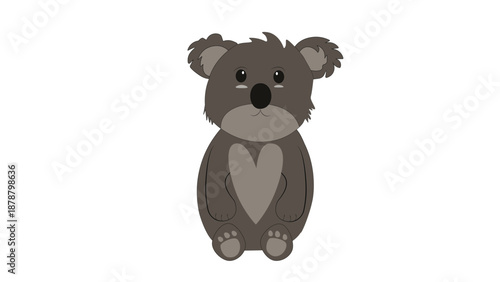Cute koala character illustration for children