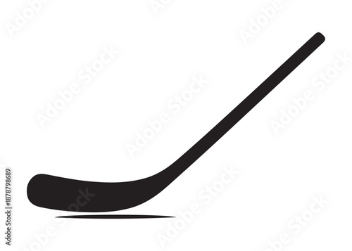 hockey stick logo silhouette and puck vector, hockey stick logo icon silhouette, ice hockey player silhouette vector, vector of black silhouette of hockey stick puck vector on white background