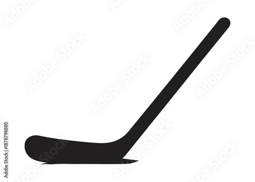 hockey stick logo silhouette and puck vector, hockey stick logo icon silhouette, ice hockey player silhouette vector, vector of black silhouette of hockey stick puck vector on white background