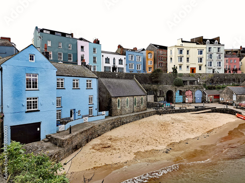 Pays de Galle, plage de l'ancien port de Tenby