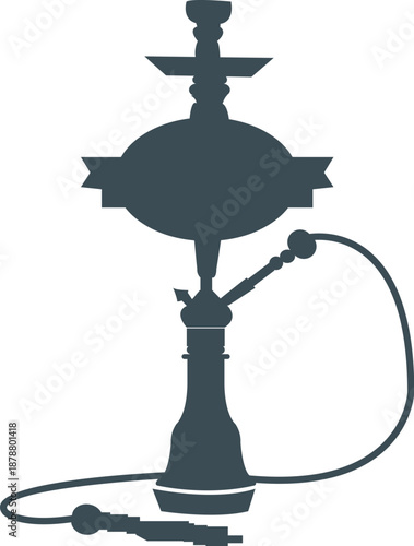 An antique brass oil lamp and vintage water pump stand as an isolated gold decoration alongside a glass hookah pipe and metal candlestick holder