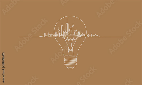 vector illustration of a bulb
