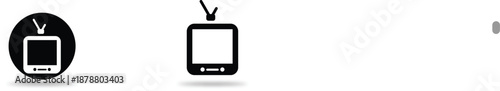 ICONS Collection of television and tablet icons representing media and technology perfect for digital interfaces and presentations