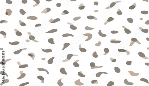 Seamless Minimalist Abstract Pattern Vector with Organic Earth Tone Spots on White Background