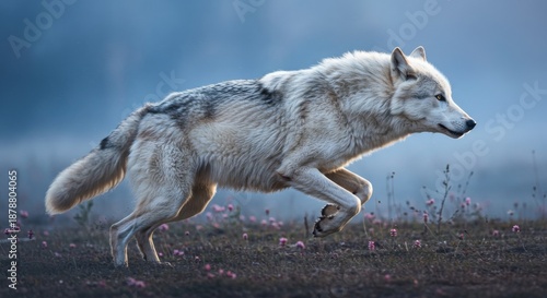 Naklejka gray wolf canis lupus