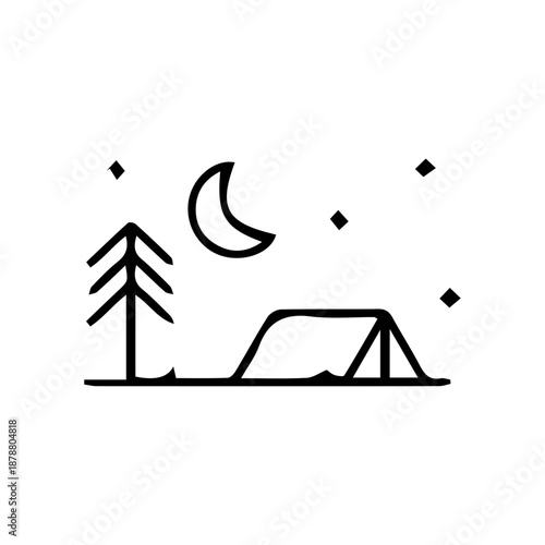 vector illustration of a camping site