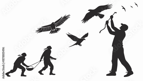 Falconry Evolution Hunters Training Birds of Prey for Outdoor Sport and Wilderness Survival Skills