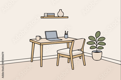 minimalist desk workspace for remote work