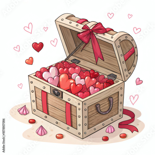 Valentine's Day special box full of hearts.