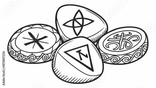Esoteric Runes Stones for Fortune Telling Divination Magic Spells Occult Rituals Spiritual Guidance for Pagan Websites