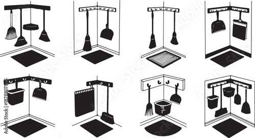 Various kitchen utensils and gadgets on display racks