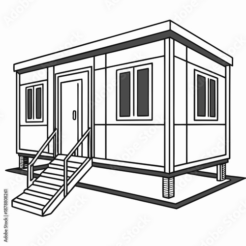 Advanced Portable Modular Building Technology with Adjustable Leveling System for Uneven Terrain